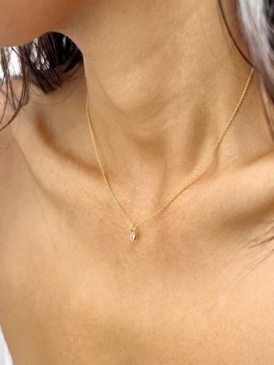 Collier Cœur Délicat avec Zircon - Or 14K Gold Filled