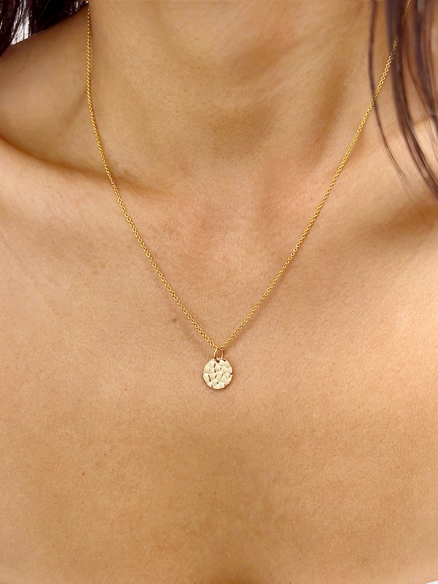 Collier Médaille Martelée - Or 14K Gold Filled